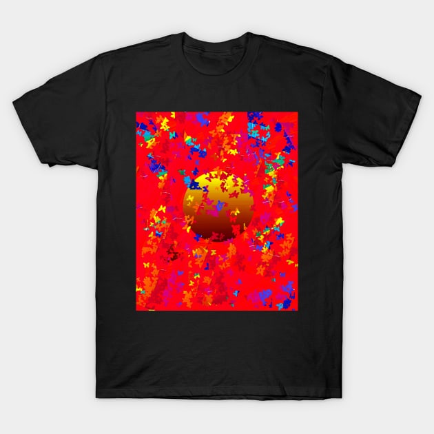 The sun and butterflies T-Shirt by dltphoto